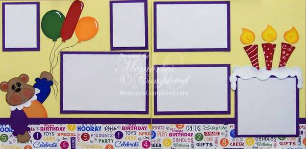 Celebrate Birthday Bear Layout