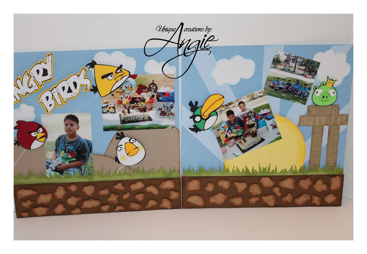 angry birds scrapbook page