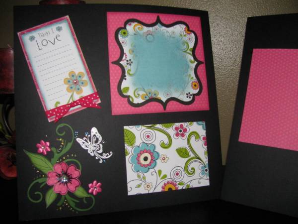 scrapbook pages &amp; matching card