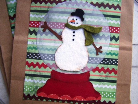 Snowman Snowglobe Gift Bags