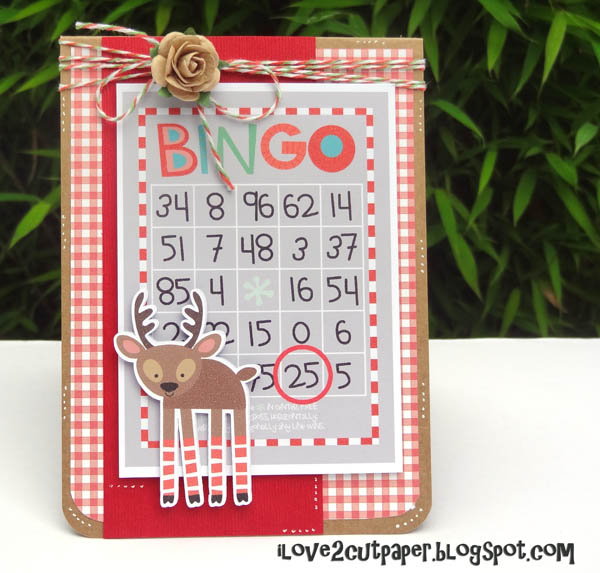 Reindeer Bingo Christmas Card