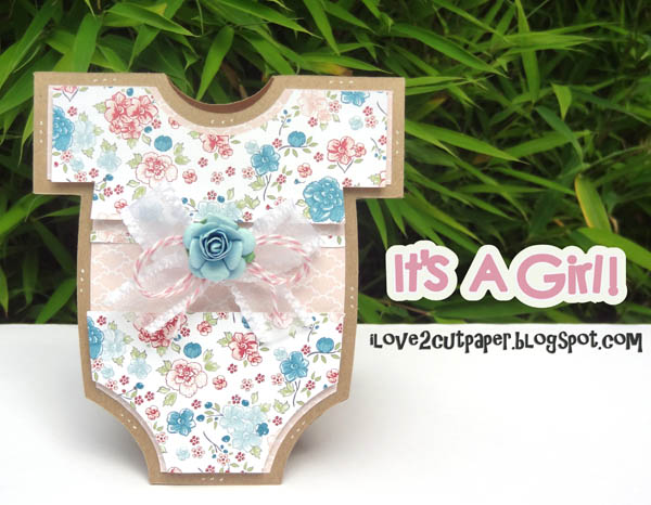 It's a girl - onesie shaped card