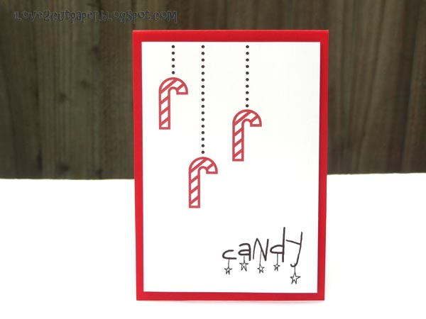Candy Cane card with Christmas font
