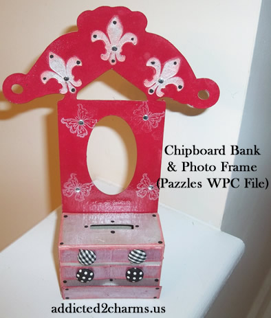 Chipboard Dresser Bank and Photo Frame