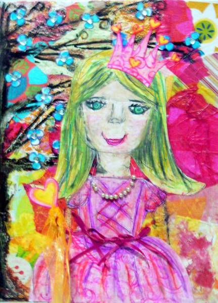 mixed media princess