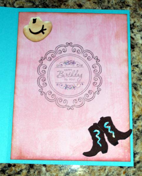 Cowgirl Waterfall Card