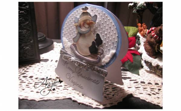 snow globe Christmas card