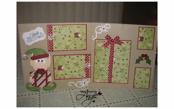 Elf scrapbook layout