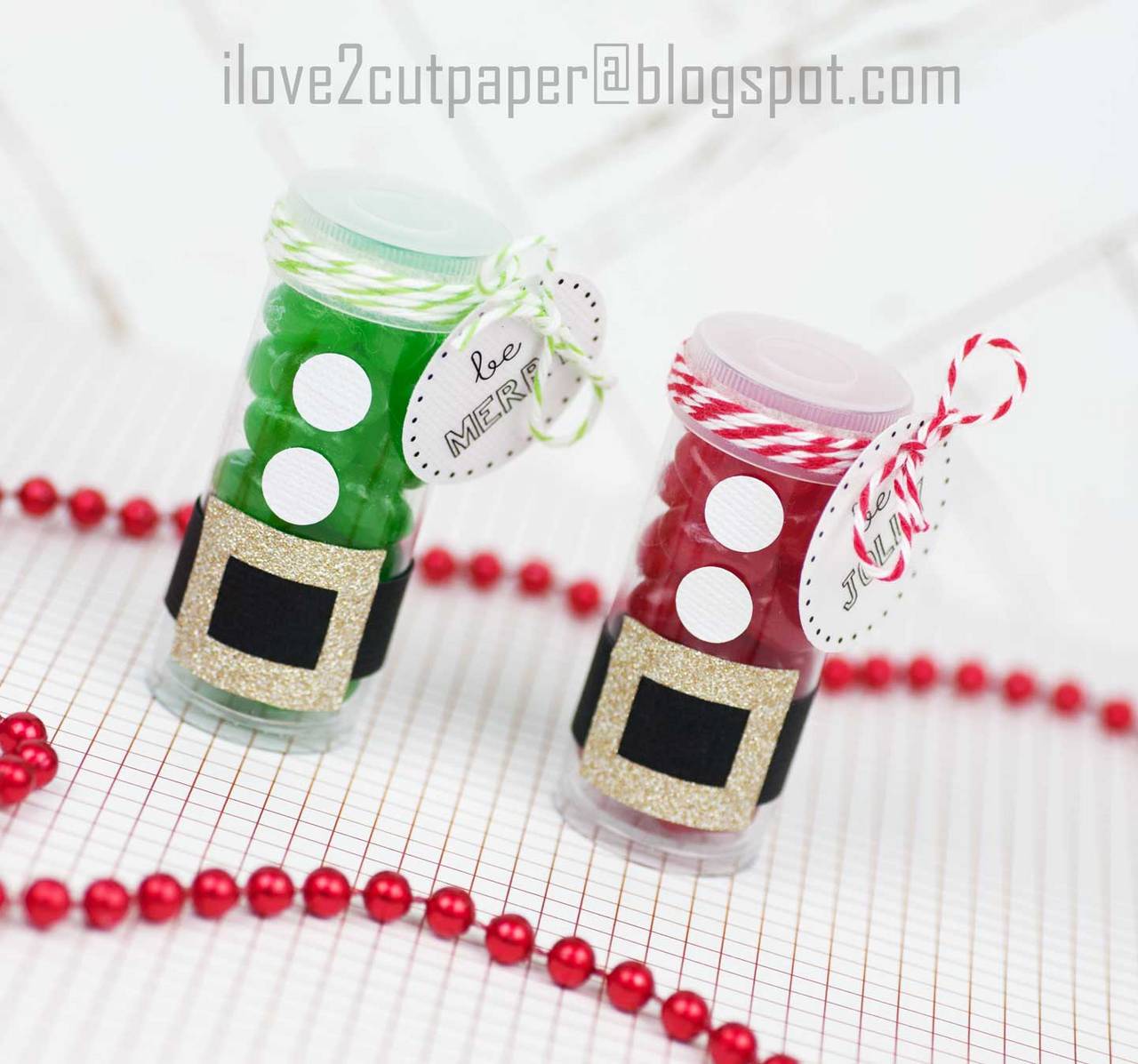 Santa and Elf Candy Tubes