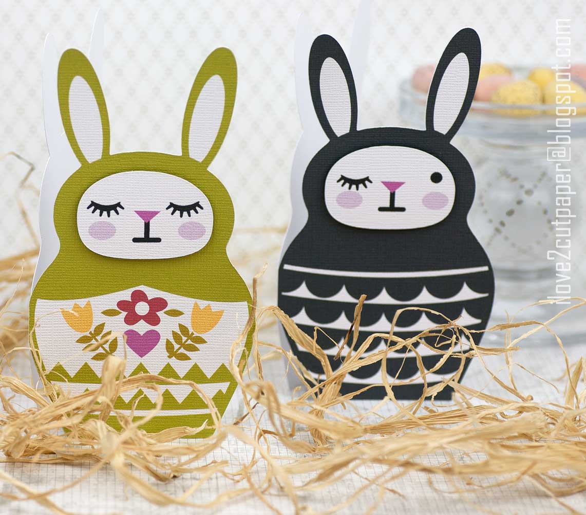 Easter Bunny shaped cards