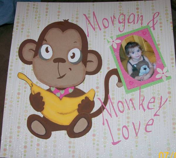 Monkey Love Scrapbook Page