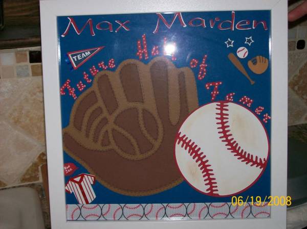 Baseball and Mitt Wall Hanging