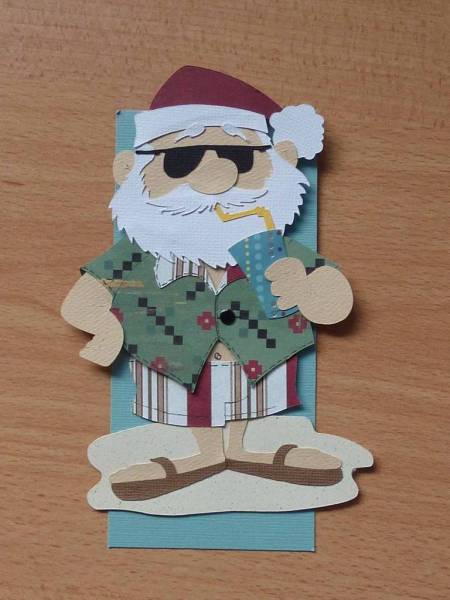 Summer Santa Gift Tag