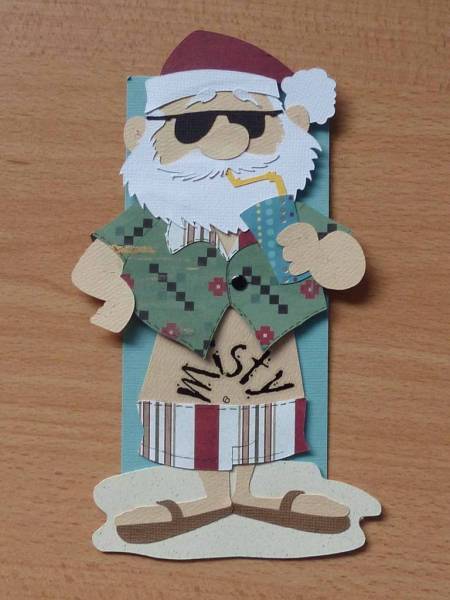 Summer Santa Gift Tag