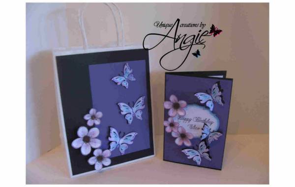 butterfly card with matching card