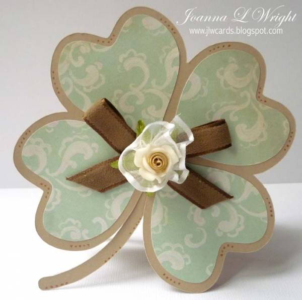 Shaped Clover Leaf Card