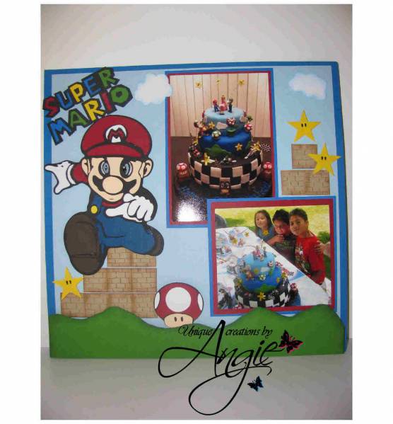 mario and luigi bday layout