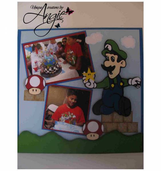 mario and luigi bday layout