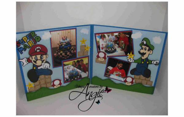 mario and luigi bday layout