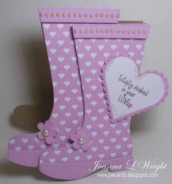 Rain Boots Shaped Card