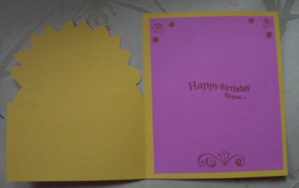 Flower Cut Away Card -inside