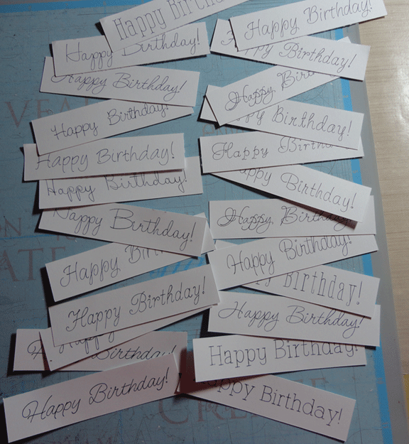 Happy Birthday Cardmaking Labels