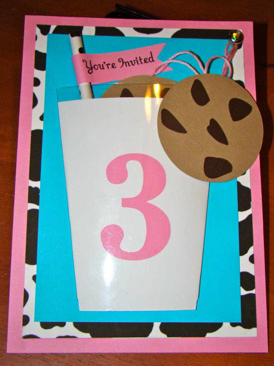 Milk and Cookies Birthday Invitation