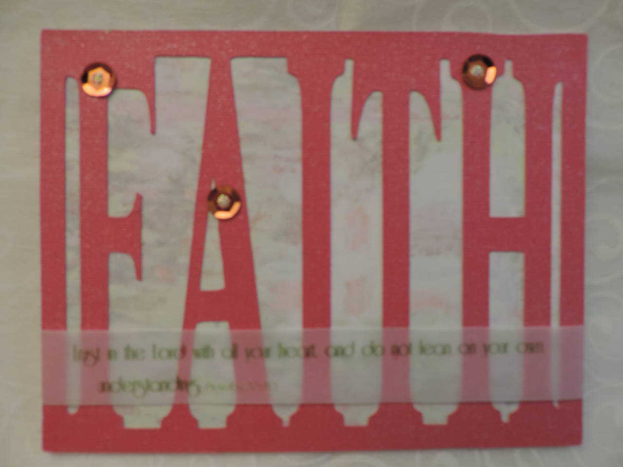 Faith Word Card Front