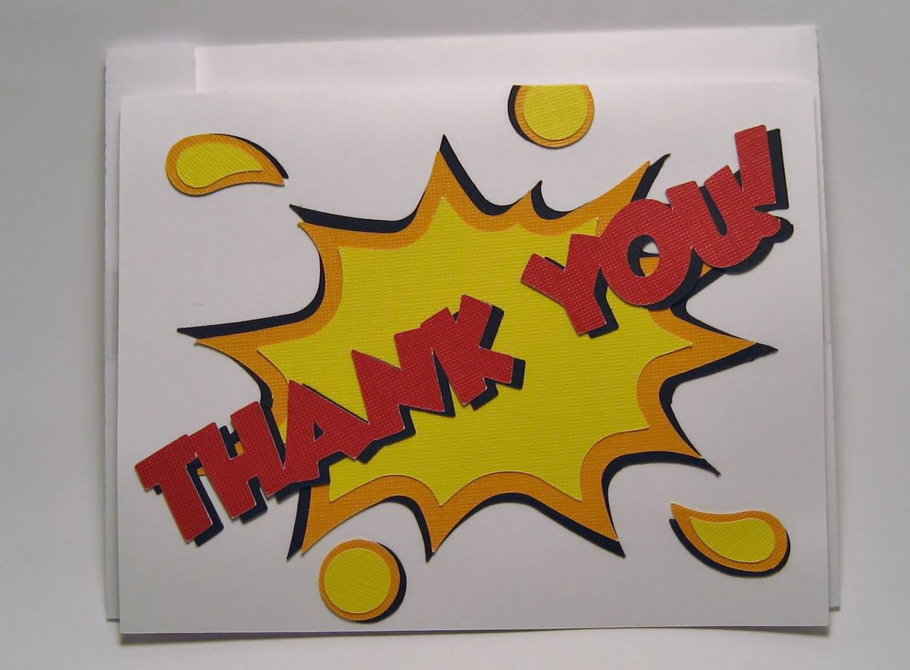 Superhero Thank You card