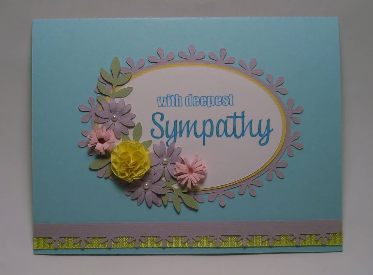 Floral Oval Sympathy Card