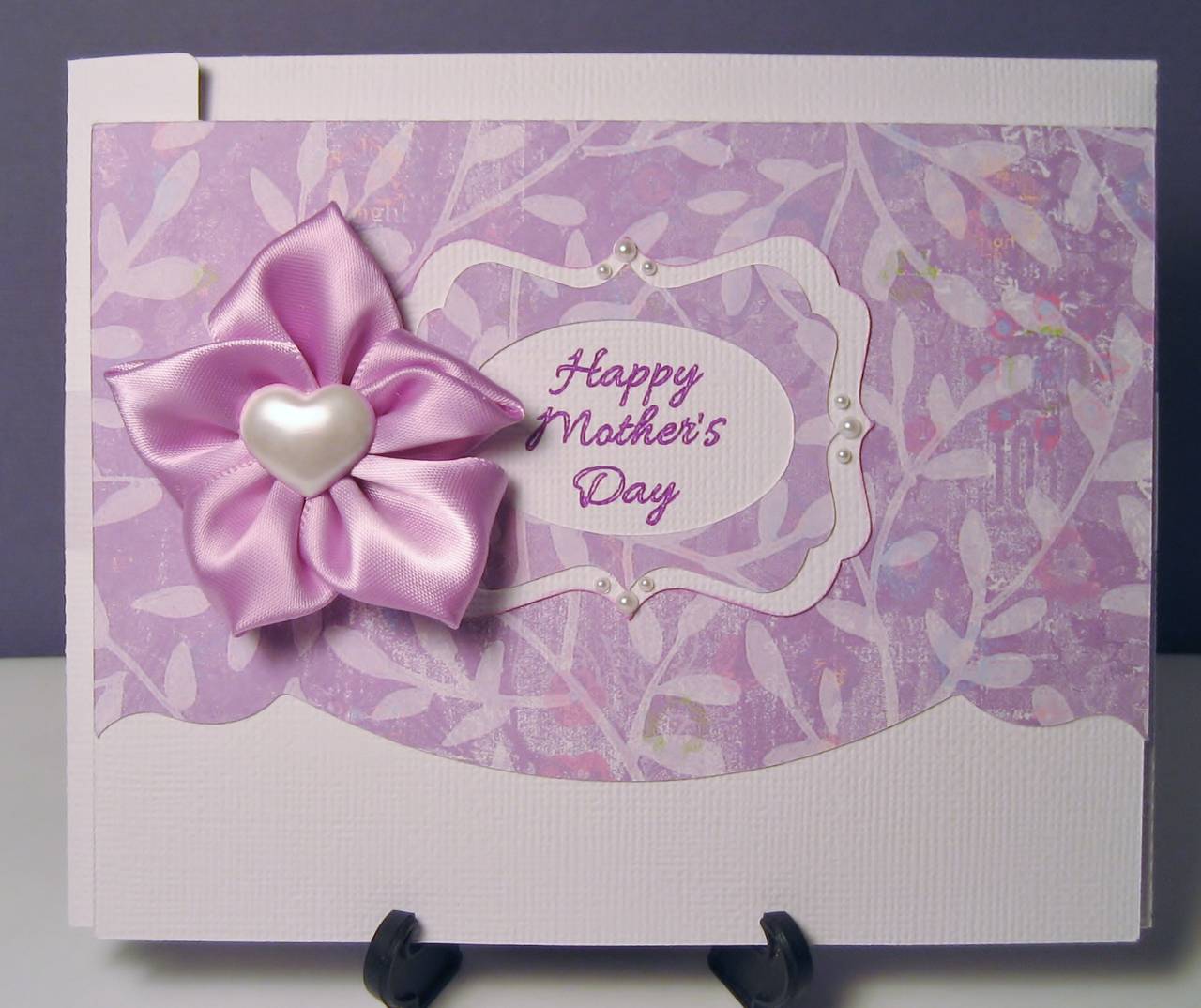 Mothers Day Cards with Ribbon Flowers