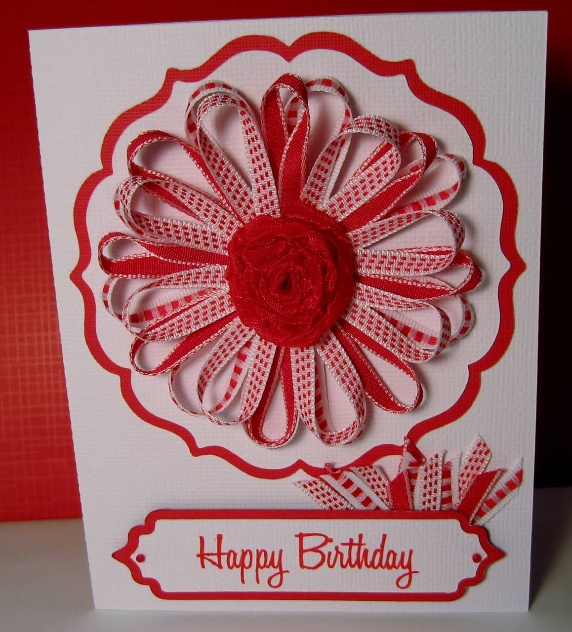 Ribbon Flower Birthday Cards