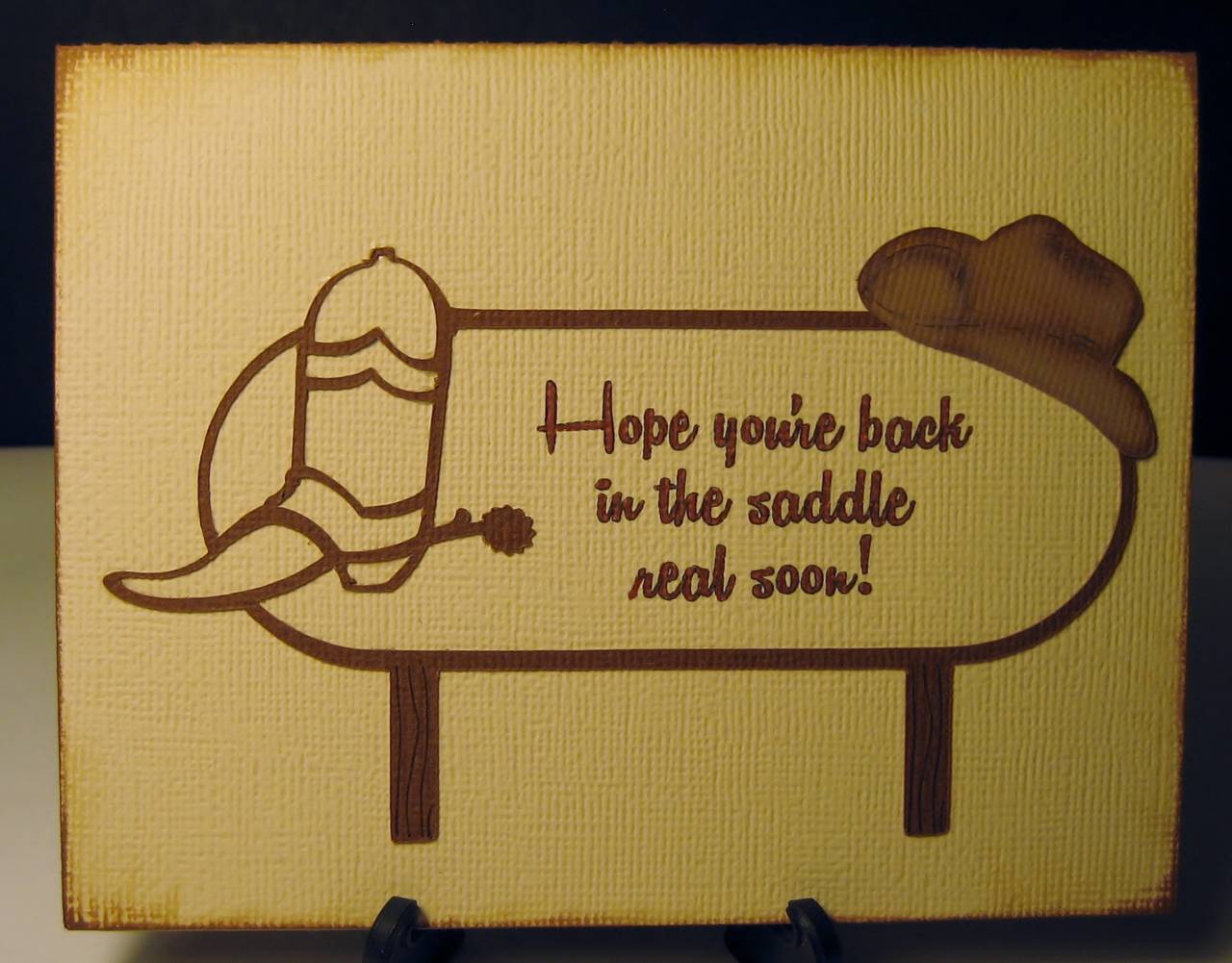 Saddle Get Well Card