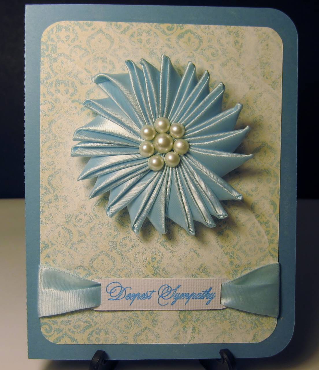 Ribbon Flower Sympathy Card