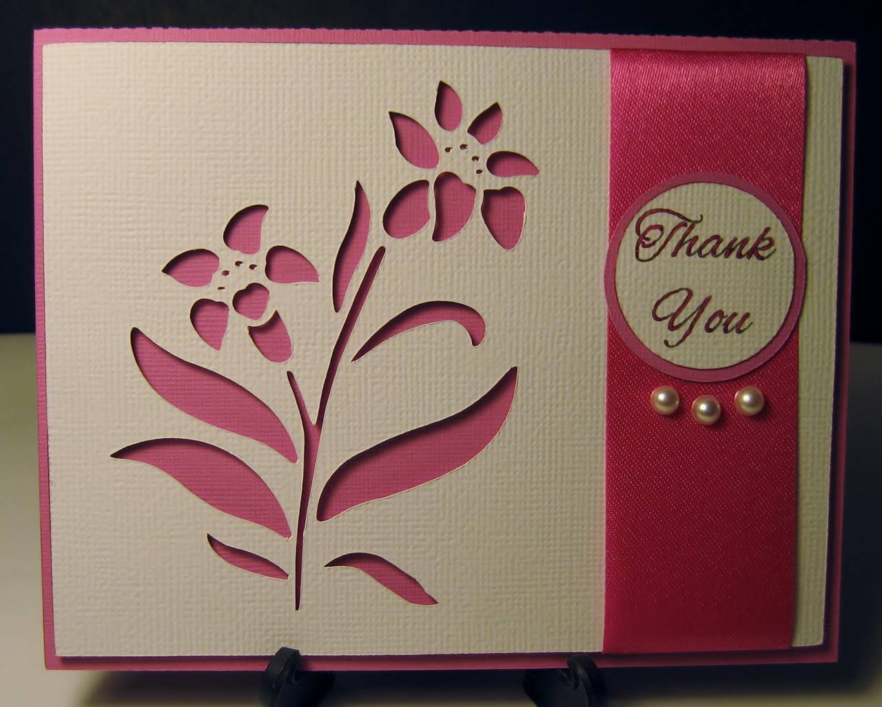 Flower Cutout Thank You Card