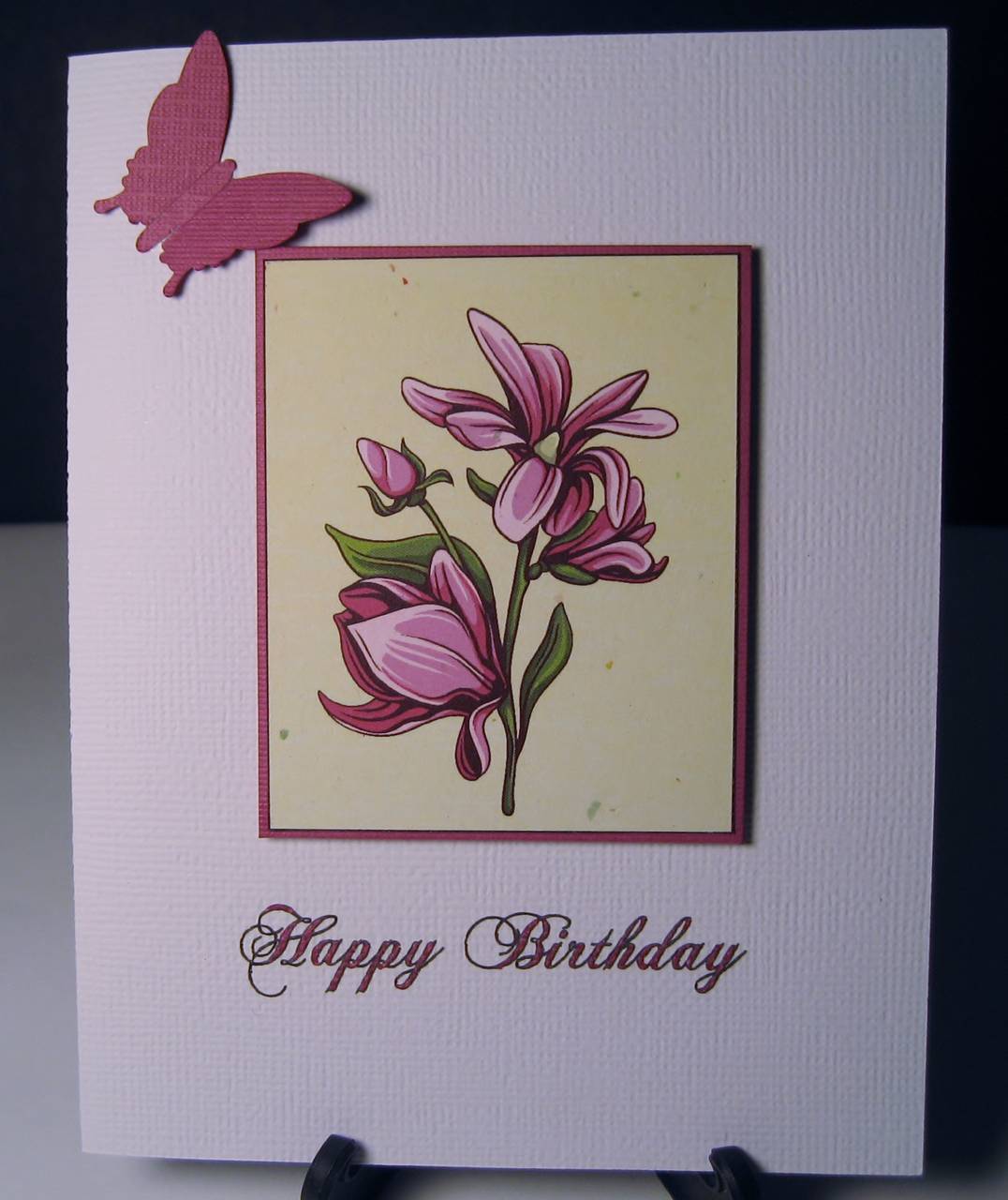 Flower Panel Birthday card