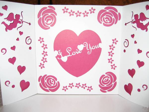 Valentine's Day Card-Back and Inner Panels