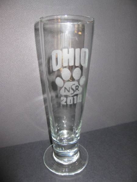 Grad monogram etched glass