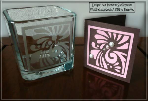 Glass Etched Vase