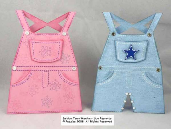 Baby Bib Overall Cards