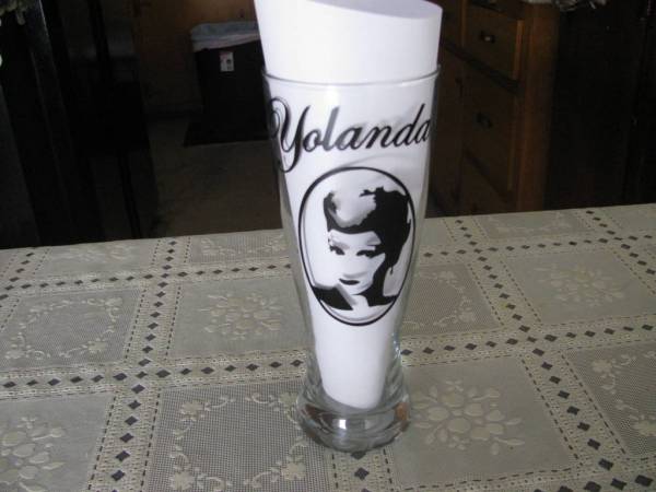 vinyl on glassware