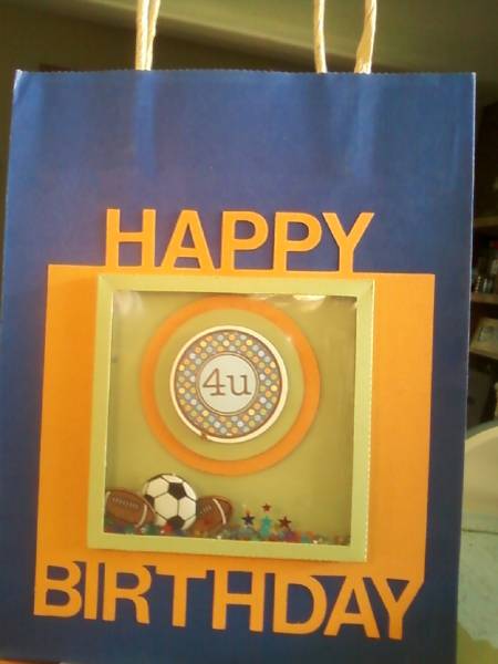 Shaker box- Happy Birthday Gift Bag