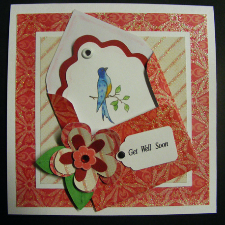Get Well Card with tag on front