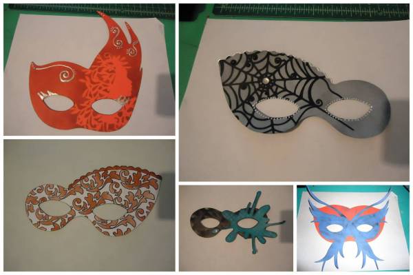 Mardi Gras mask mock-ups