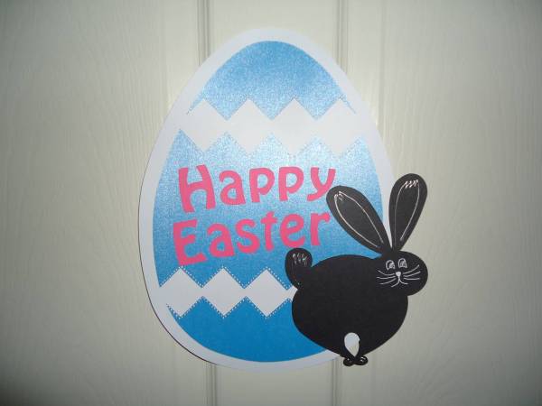 Girls' door sign for Easter