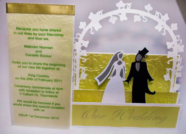 Wedding inv. card