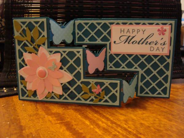 mother's day April 2012 challenge...tri step card