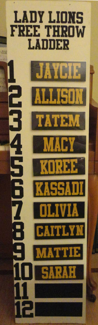 Lady Lions Free Throw Ladder