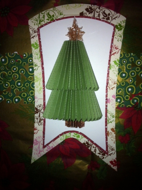 Day 6 Pleated Tree Gift Tag