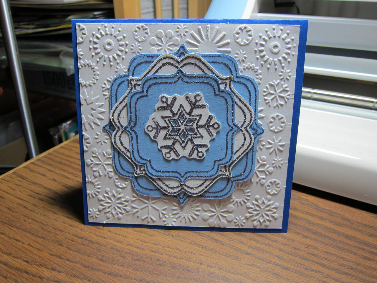 Glue pen embossing card